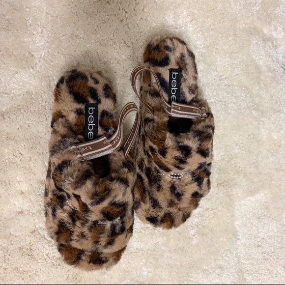NWT BEBE JEANNA LEOPARD SLIPPER SLIDES - Picture 11 of 13